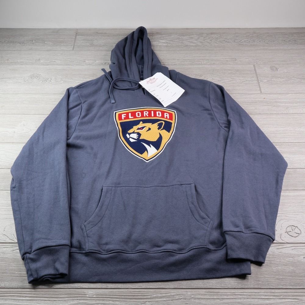 NWT American Needle Florida Panthers NHL Hoodie Men's L Blue Embroidered